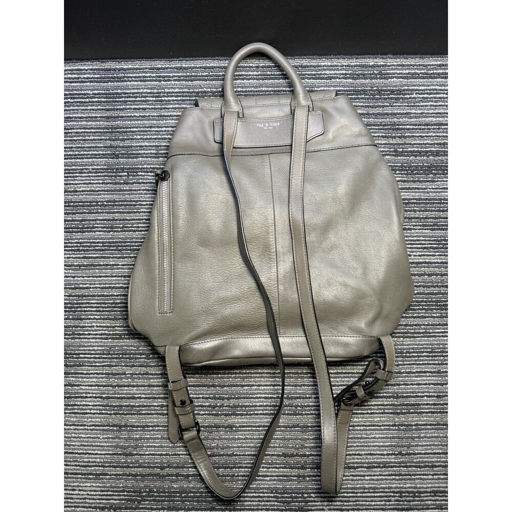 Gray Leather Backpack - image 3